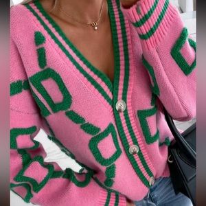 💚 PINK & GREEN CARDI💗